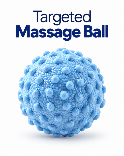 Blue textured targeted massage ball
